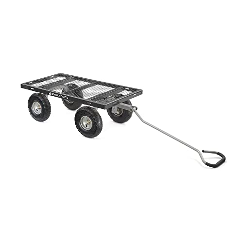 Gorilla Carts Carrello multiuso in acciaio con capacità di 362,9 kg, carrello da giardinaggio con maniglia di traino e lati rimovibili, grigio : Amazon.it: Giardino e giardinaggio