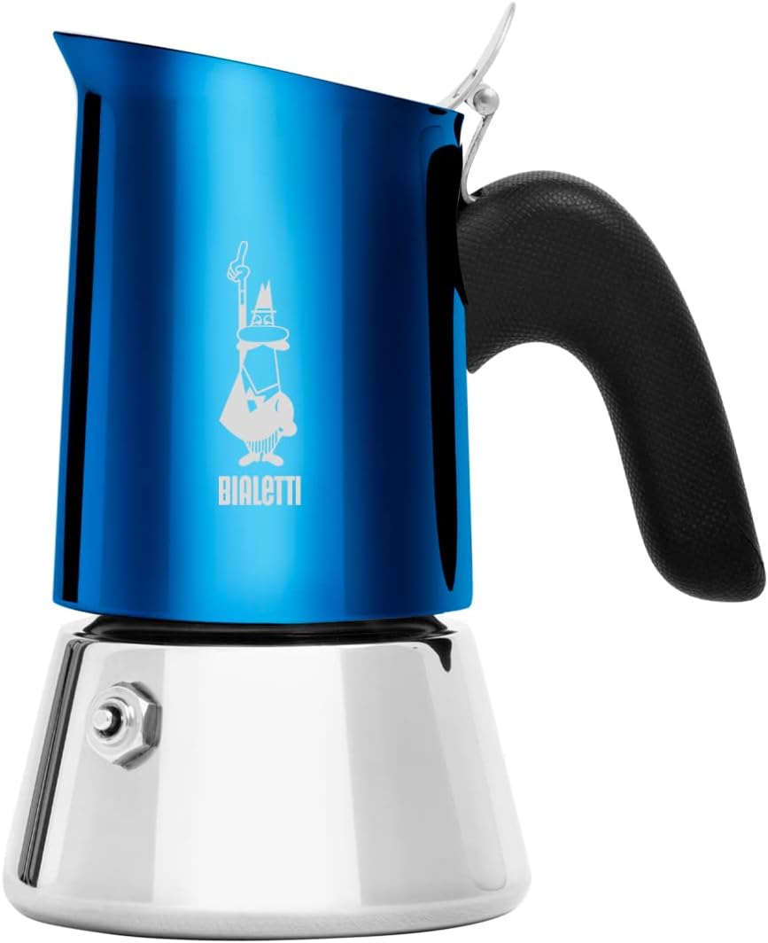 Bialetti Nuova Venus, Caffettiera Per Caffè Espresso, Non adatta all'Induzione, Acciaio Inossidabile, 2 Tazze (85 ml)