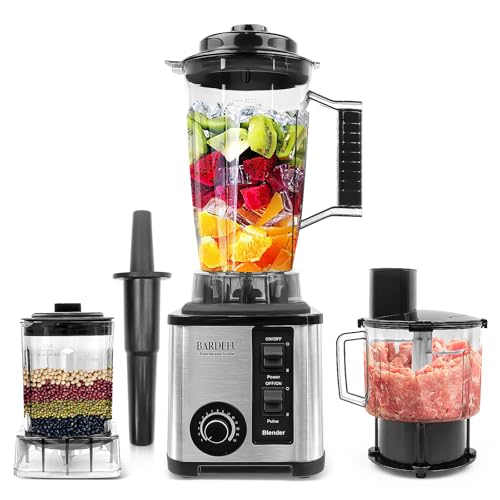 Robot da cucina 3 in 1 e frullatore da cucina, miscelatore multifunzionale da banco con brocca da 3 litri, tritaverdure e tazza per macinare, ideale per frullati, frullati, tritachiaccio, 1200 W, : Amazon.it: Casa e cucina