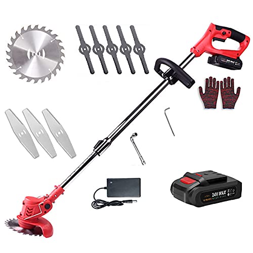 Tagliaerba Senza Fili, con Caricabatteria A Batteria 24V2.0 Tagliaerba Elettrico Manico Telescopico per Il Taglio del Prato Cura del Prato Vialetto Tagliaerba da Giardino Senza Fili : Amazon.it: Giardino e giardinaggio