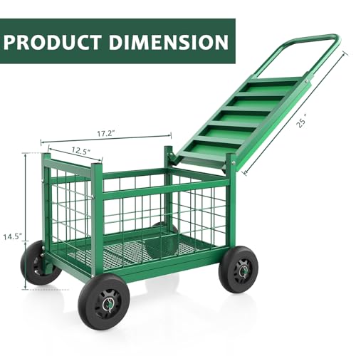 Sedia da lavoro da giardino con ruote, carrello da giardino aggiornato 2025 con sedile, resistente carrello da giardino con cesto portaoggetti, sgabelli da giardino per anziani, giardinieri, panca da : Amazon.it: Giardino e giardinaggio
