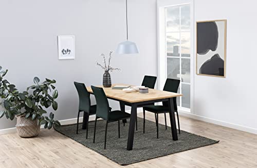 AC Design Furniture Devin Sedia da Pranzo, Poliuretano, Verde Scuro/Nero, H: 92 x B: 43,5 x T: 53 cm : Amazon.it: Casa e cucina