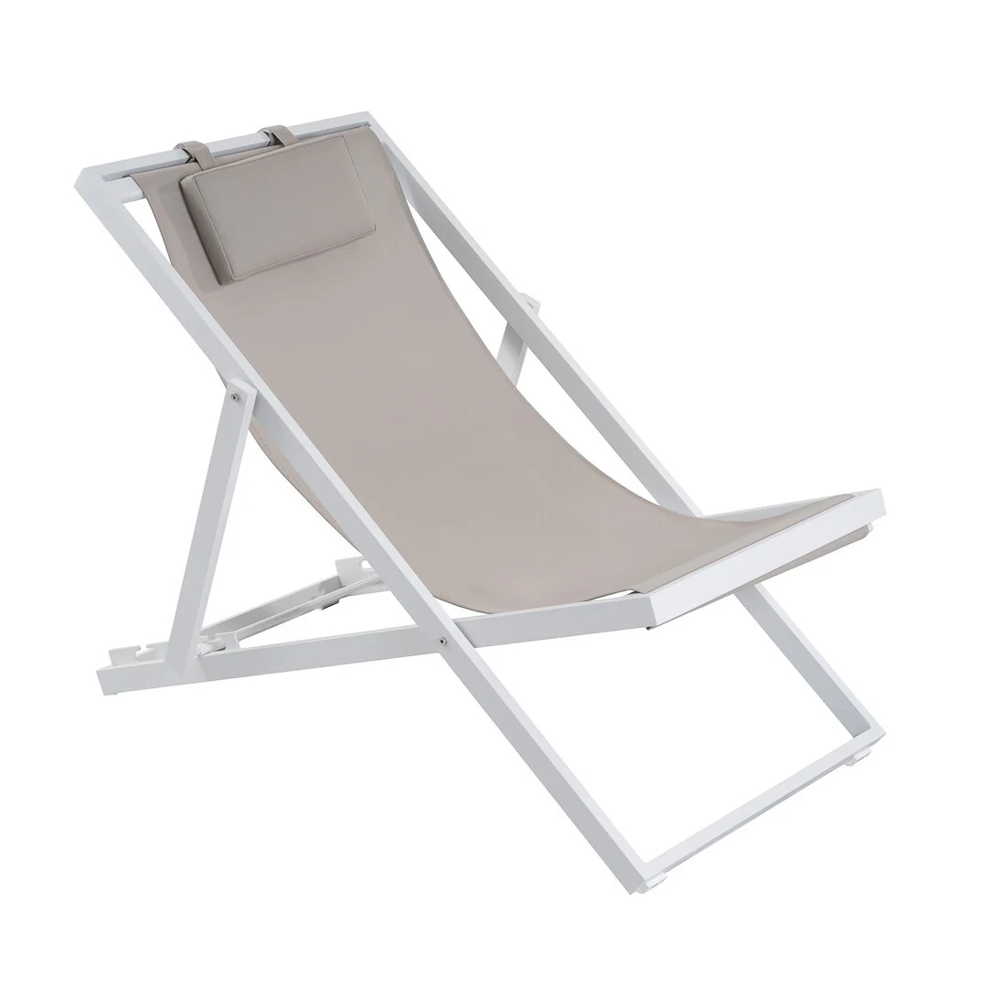 New Relax - Sdraio pieghevole in alluminio kaki