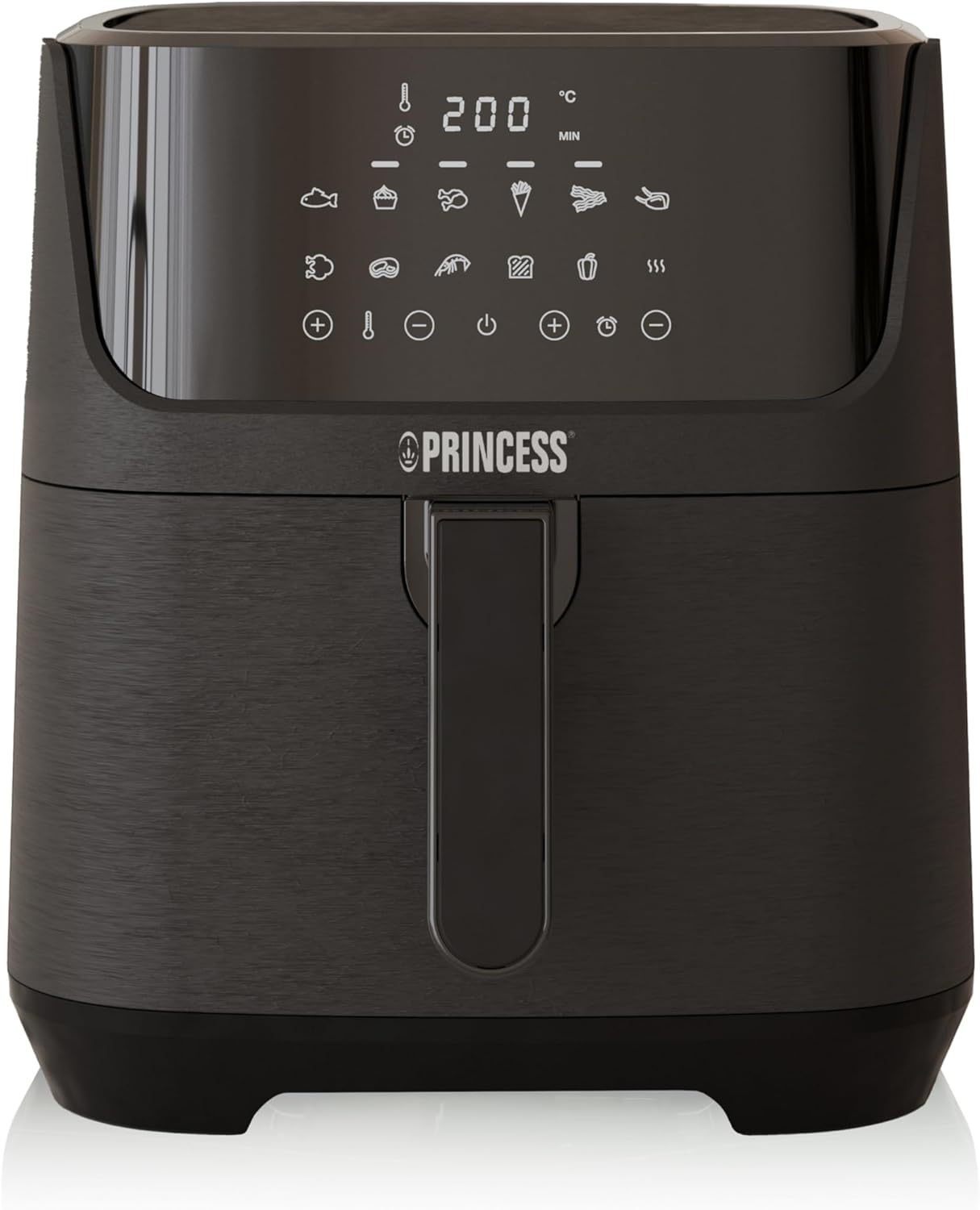 Princess Deluxe Oven Air Fryer - 11L - 1800W - Digital Touch Screen - 10 Preset Programs - Poultry and Basket Included - Stainless Steel - 182075