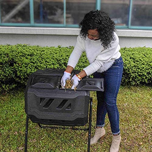 Dbtxwd Compostiera Ribaltabile O Rotante All'aperto, Grande Bidone della Spazzatura per Compost da 160 Litri, Cestino per Rifiuti Rotante da Giardino All'aperto per Tutte Le Stagioni : Amazon.it: Giardino e giardinaggio