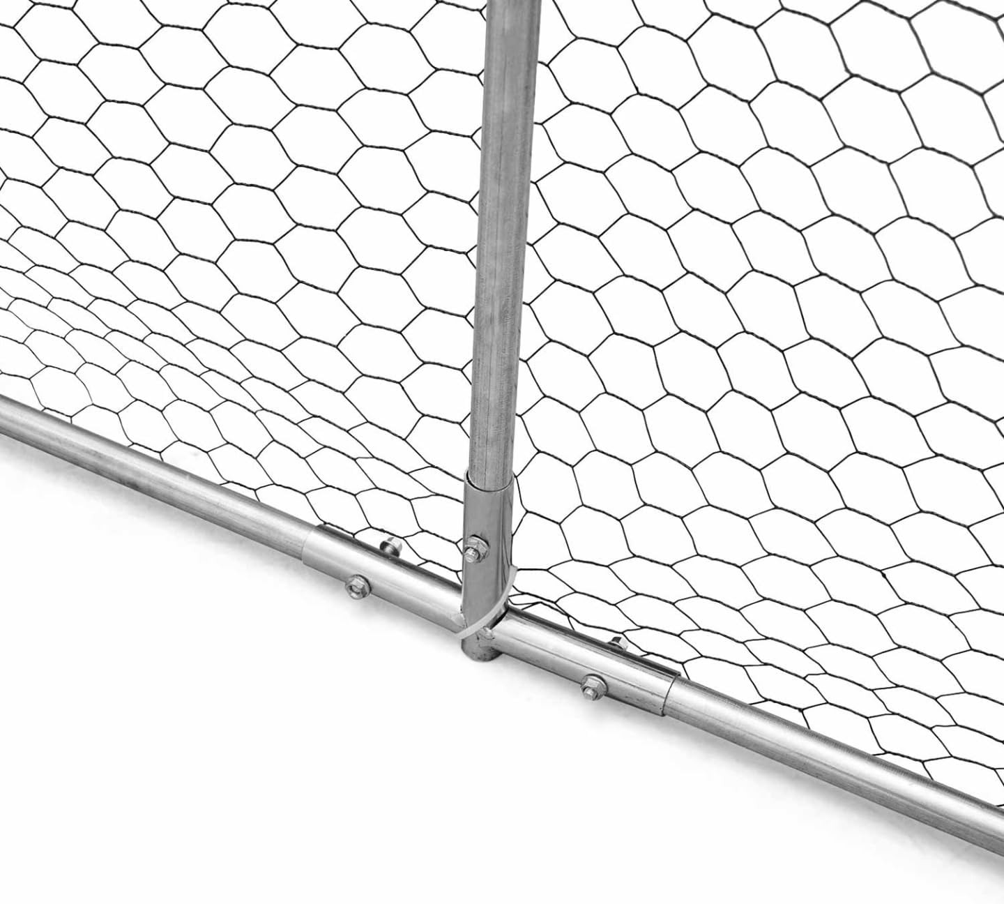 IDMarket - Recinto pollaio 9 m² Parco a rete 3x3 M Acciaio zincato