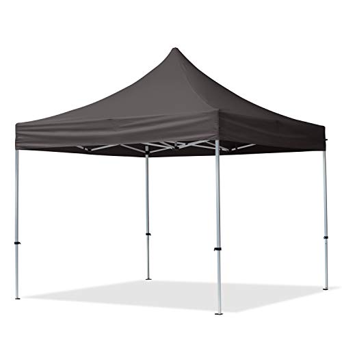 TOOLPORT Gazebo Pieghevole Giardino 3x3m   4 Laterali Alluminio Telo Idrorepellente Padiglione Mercati Sagre Grigio : Amazon.it: Giardino e giardinaggio