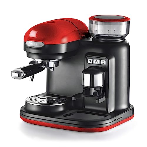 Ariete 1318 Macchina da Caffè con Macinacaffè   1 filtro   Montalatte   15 bar   1080 Watt   0,8 Litri   Linea Moderna   Rosso : Amazon.it: Casa e cucina
