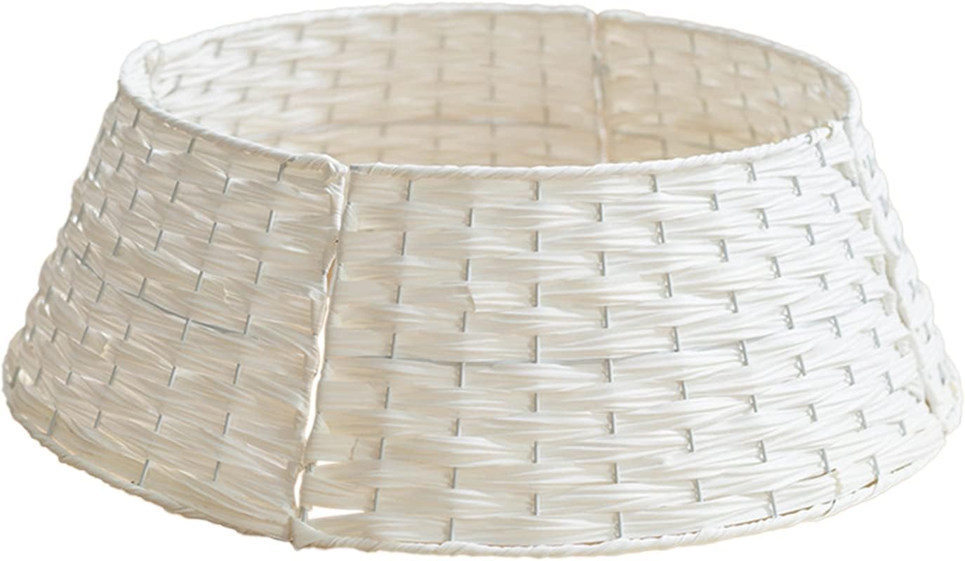 ZHDOKA Anello per albero di Natale, in rattan di vimini, base per albero di Natale, copertura per cesto di Natale, decorazione per albero di Natale in salice