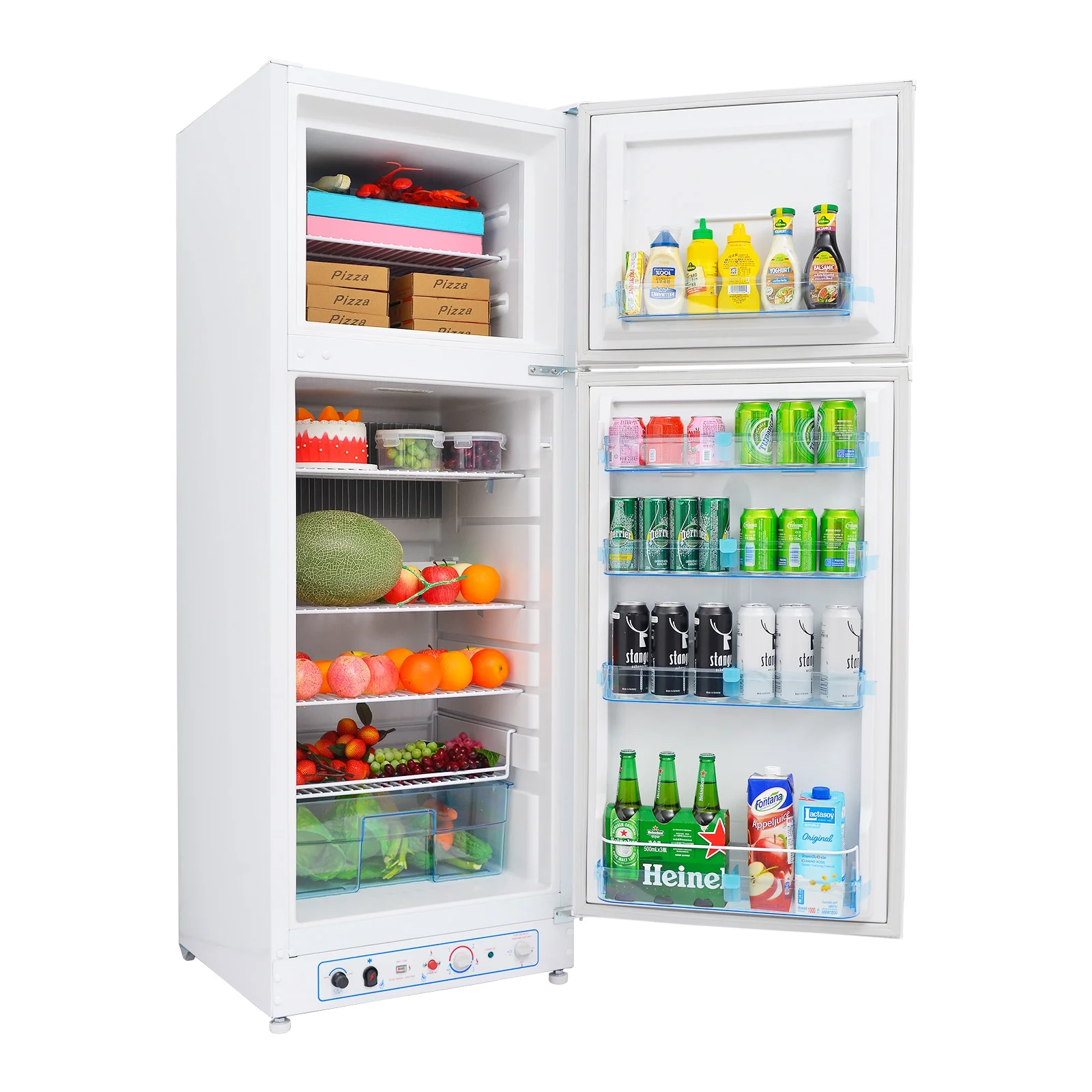 Frigorifero a propano Smad da 9,4 piedi cubi e 64 pollici*H, congelatore AC 110 V, frigorifero di grande capacità per camper