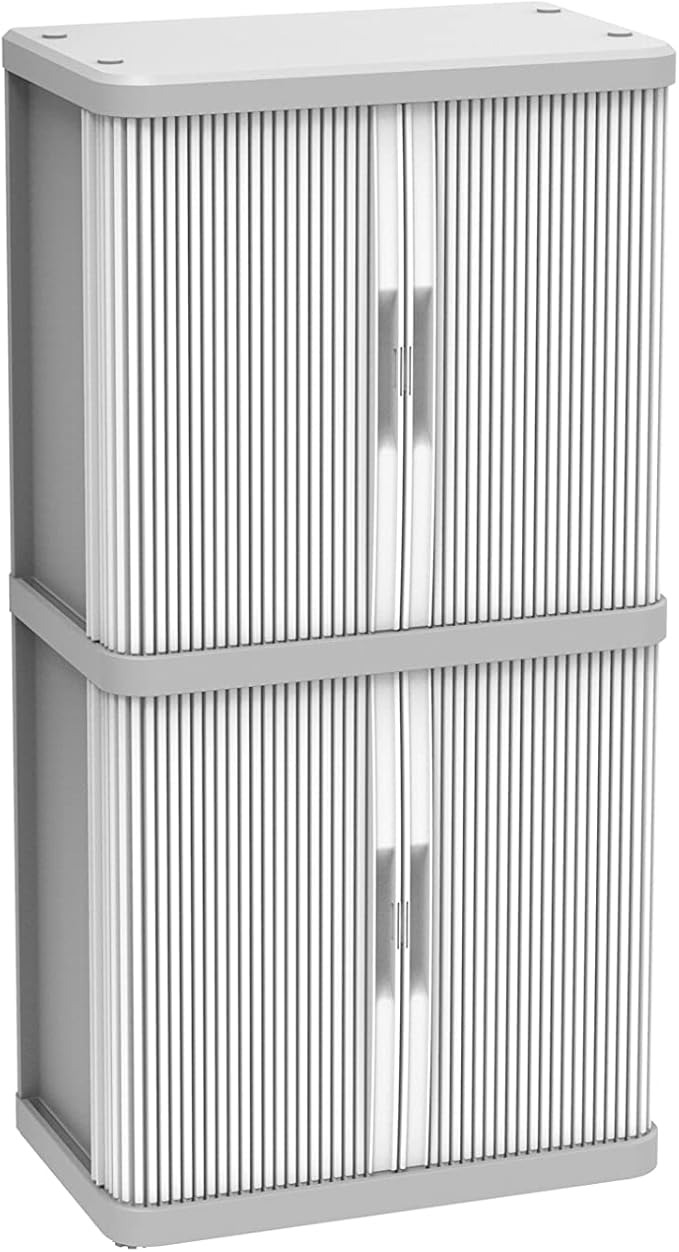 Terry - Rolling Space Cab 2, Armadio a 2 Vani con Due Antine Scorrevoli, 2 Ripiani Interni Modulabili, da Interno e Esterno, in Plastica, 59x36x115 cm Visita lo Store di TERRY