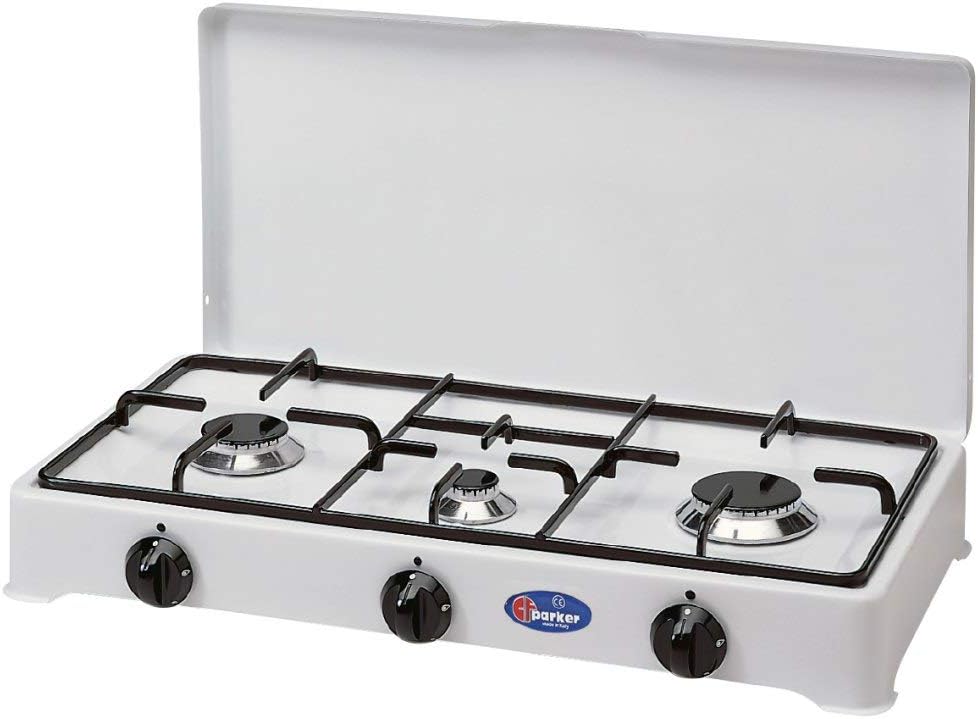 CFParker 5328GPSm 3 Burner Methane Cooker with Safety Valve - Made in Italy