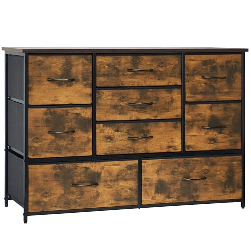 LYNCOHOME Cassettiera per camera da letto, 9 cassetti, organizer per cassettiera in tessuto, ampio comò TV per camera da letto, soggiorno, ingresso, cameretta dei bambini : Amazon.it: Casa e cucina