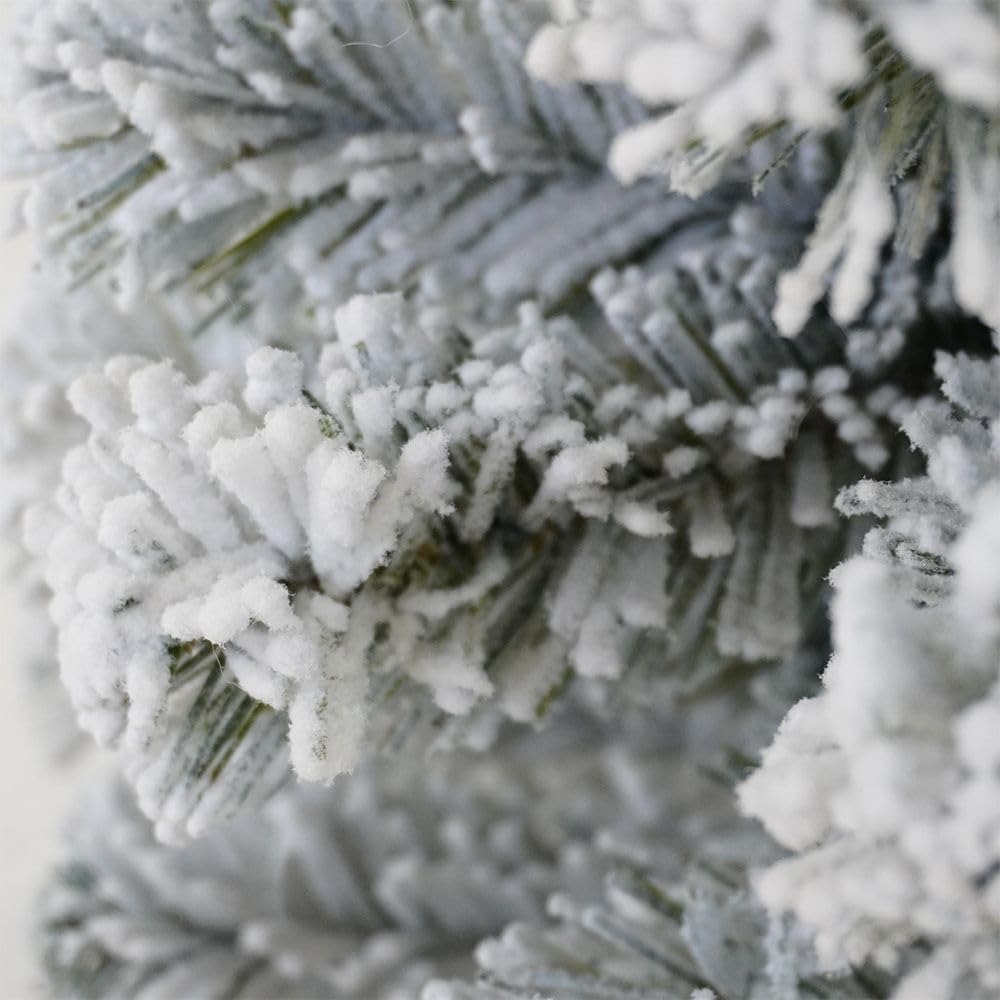 Albero Di Natale Pinetto Innevato 60 Cm Fogliame Folto e Realistico In PVC, Base In Juta Albero Di Natale Piccolo Da Appoggio Pronto