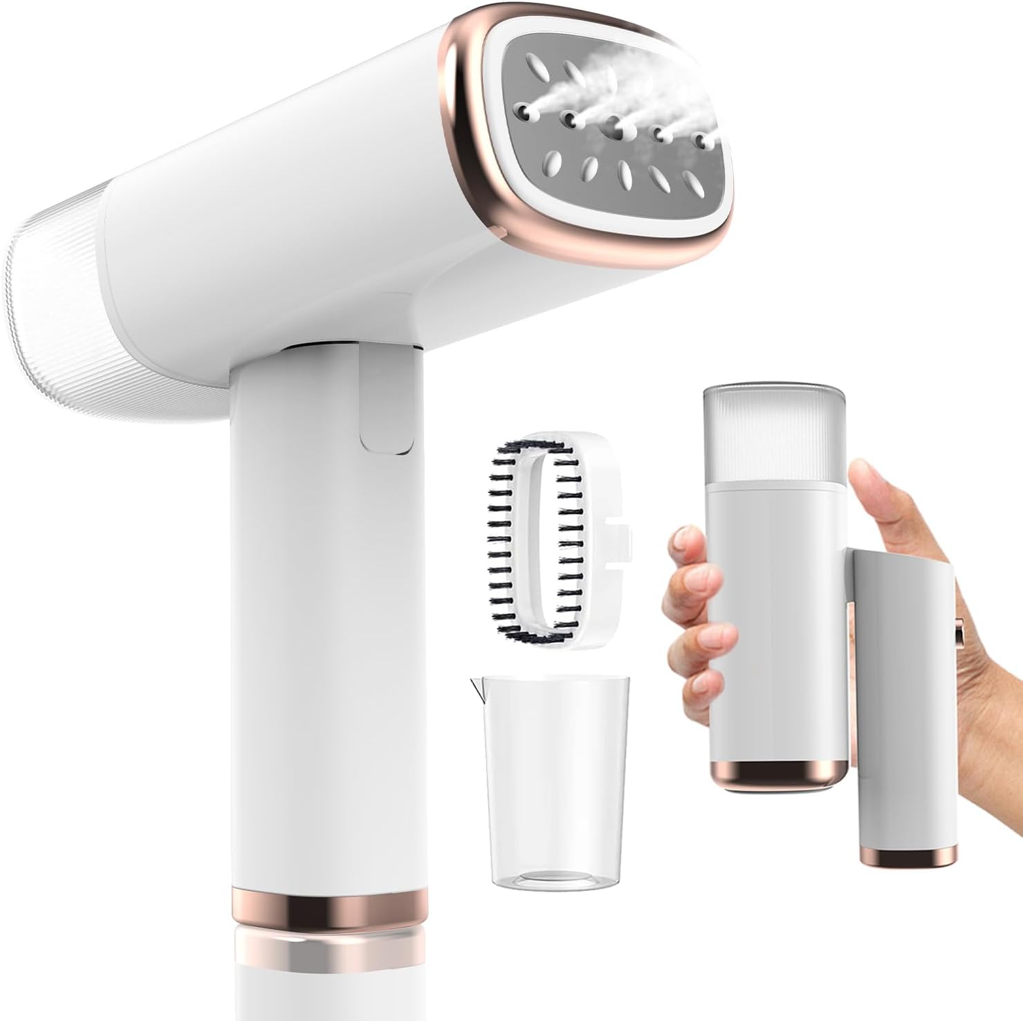 Vertical Iron, 1000W Portable Vertical Iron, Removable Water Tank, 150 ml, Fast Heating 20s, Quick Removal, Compact and Portable for Home, Office, Travel