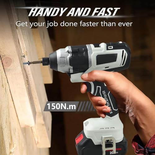 HYQNG Kit Combinato utensile Elettrico Senza spazzole, Trapano Avvitatore a percussione a Batteria e Set di Utensili a Batteria per levigatrice palmare con 2 batterie da 2,0 Ah, Caricabatterie : Amazon.it: Fai da te