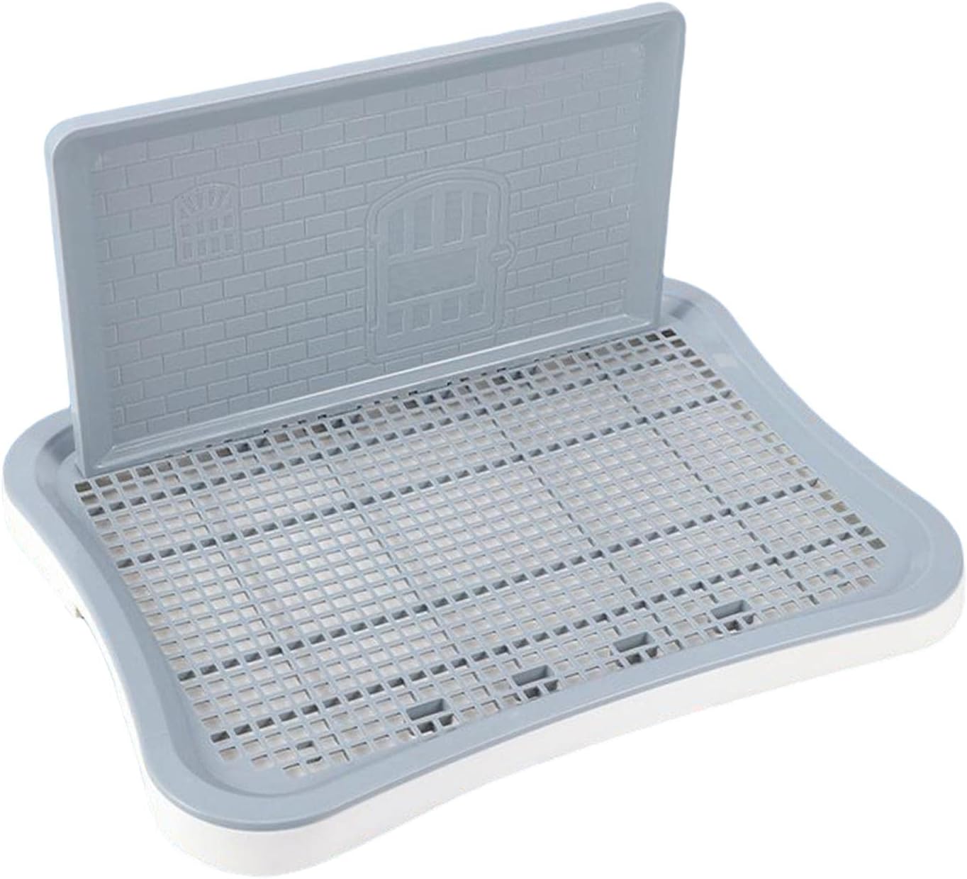 perfk Vassoio WC Portatile per addestramento di Animali Domestici Vassoio vasino per Cuccioli Orinatoio Toilette per Cani per Cani di Piccola e Media Taglia, Bianco