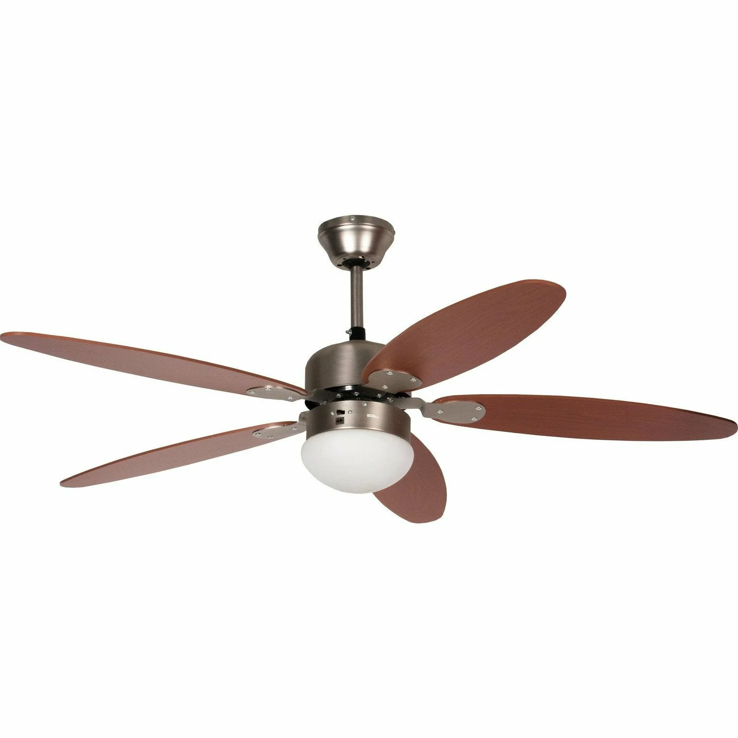 Ventilatore da soffitto Reversibile con plafoniera integrata Silent Wood 70 Watt