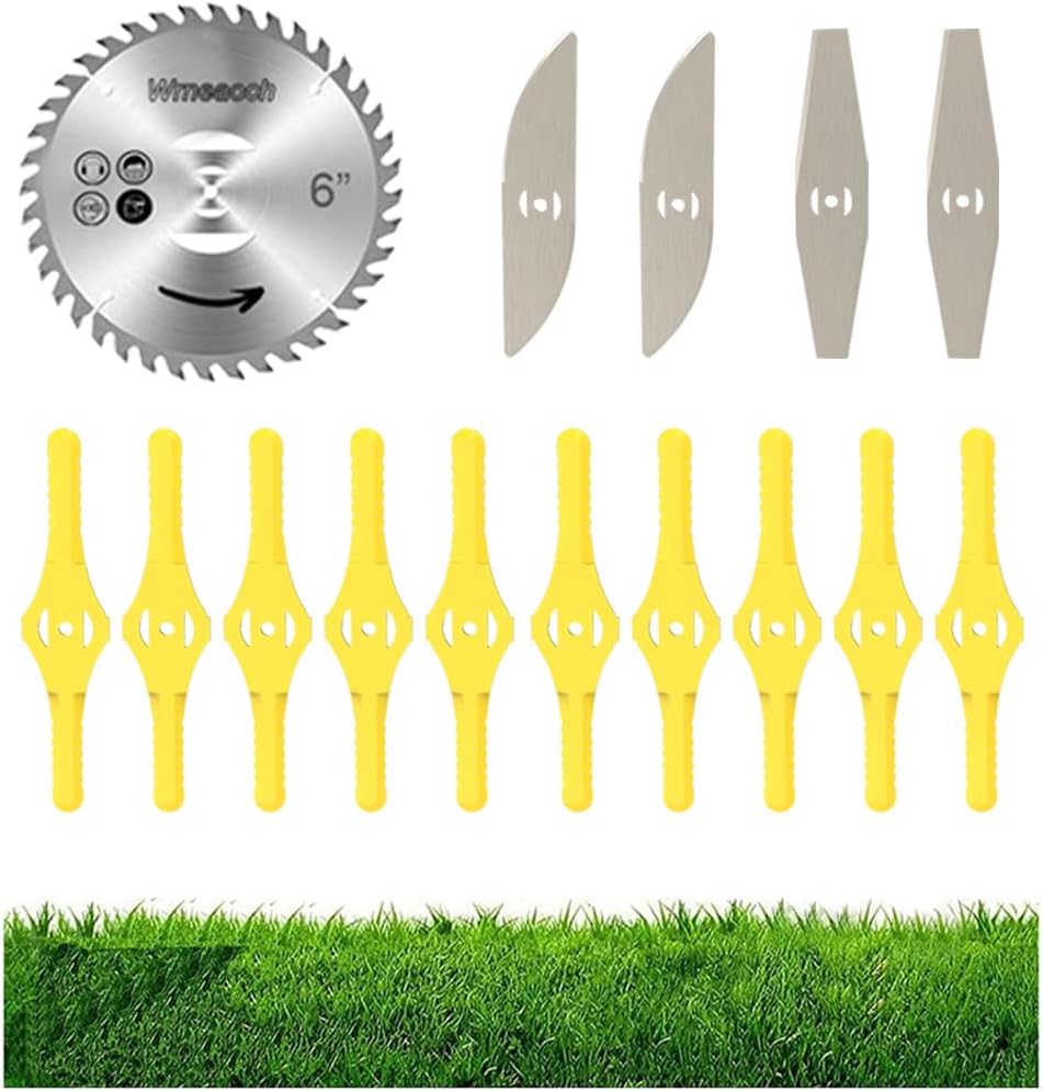 21 V Battery Powered Grass Trimmer with Battery and 4 Types of Blades Adjustable Electric Brush Cutter and Telescopic Handle for Cutting Gardens Lawns and Soils (Black)