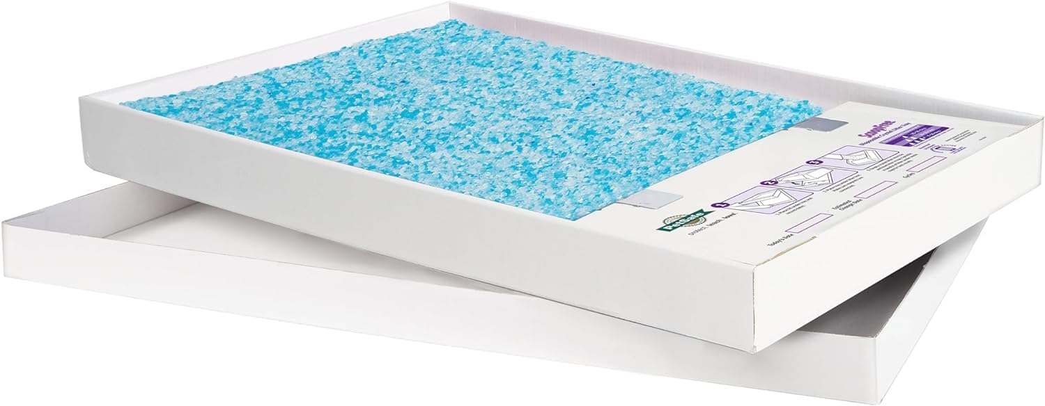 PetSafe ScoopFree Premium Self Cleaning Cat Litter Tray Refill Trays, Disposable Non-Clumping Crystal Litter Trays, Blue Crystals, Odour Free - Triple Pack