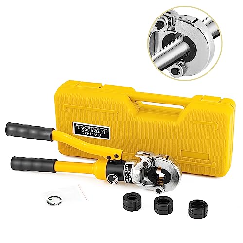 CGOLDENWALL Crimpatrice Idraulica Tubi Multistrato, con Stampi TH16 20 26 32 mm², Uscita 16T, con Testa di Crimpaggio Girevole a 360°, per Tubi in Rame/Alluminio Plastica/Pex/PB : Amazon.it: Fai da te