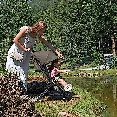 Foppapedretti Passeggino Leggero Ciao, per bambini 0 22 Kg (0 4 anni), Chiusura ad 1 mano, Self Standing, Schienabile Regolabile, Ruote Ammortizzate, Porta Oggetti, Telaio in Alluminio, Grigio : Prima infanzia