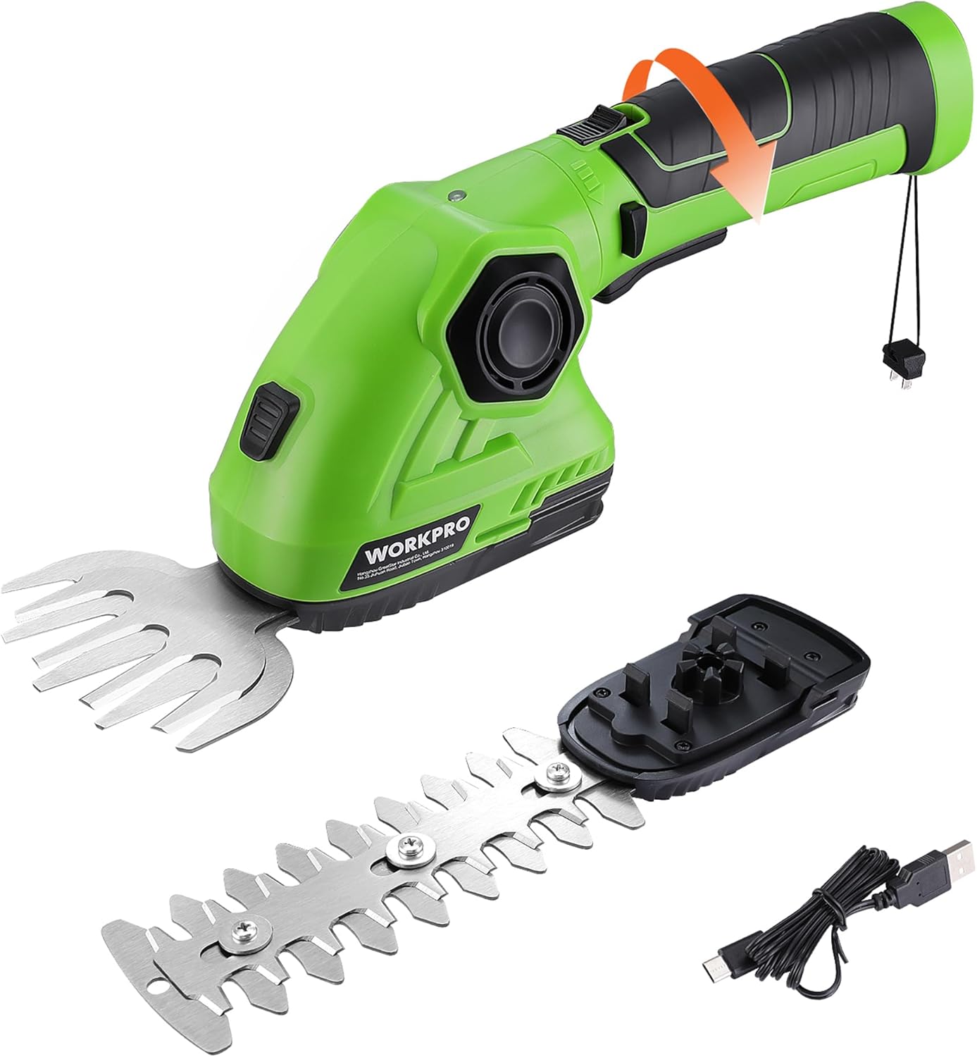 WORKPRO Cordless Scissors, 7.2 V, Lithium Battery Electric Shear 2Ah, Cutting Width 97 mm, Cutting Length 140 mm, Suitable for the Garden