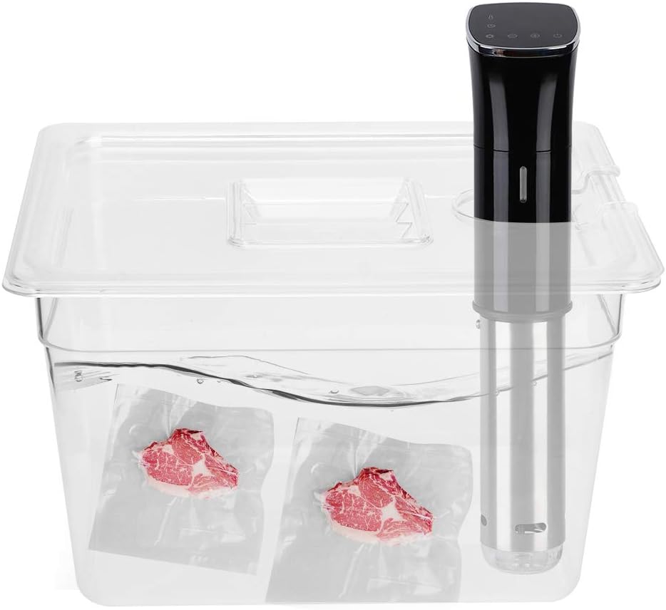 Sous Vide 11L Collapsible Container with Zipper and Lid for Culinary Precision Cooker Circulator