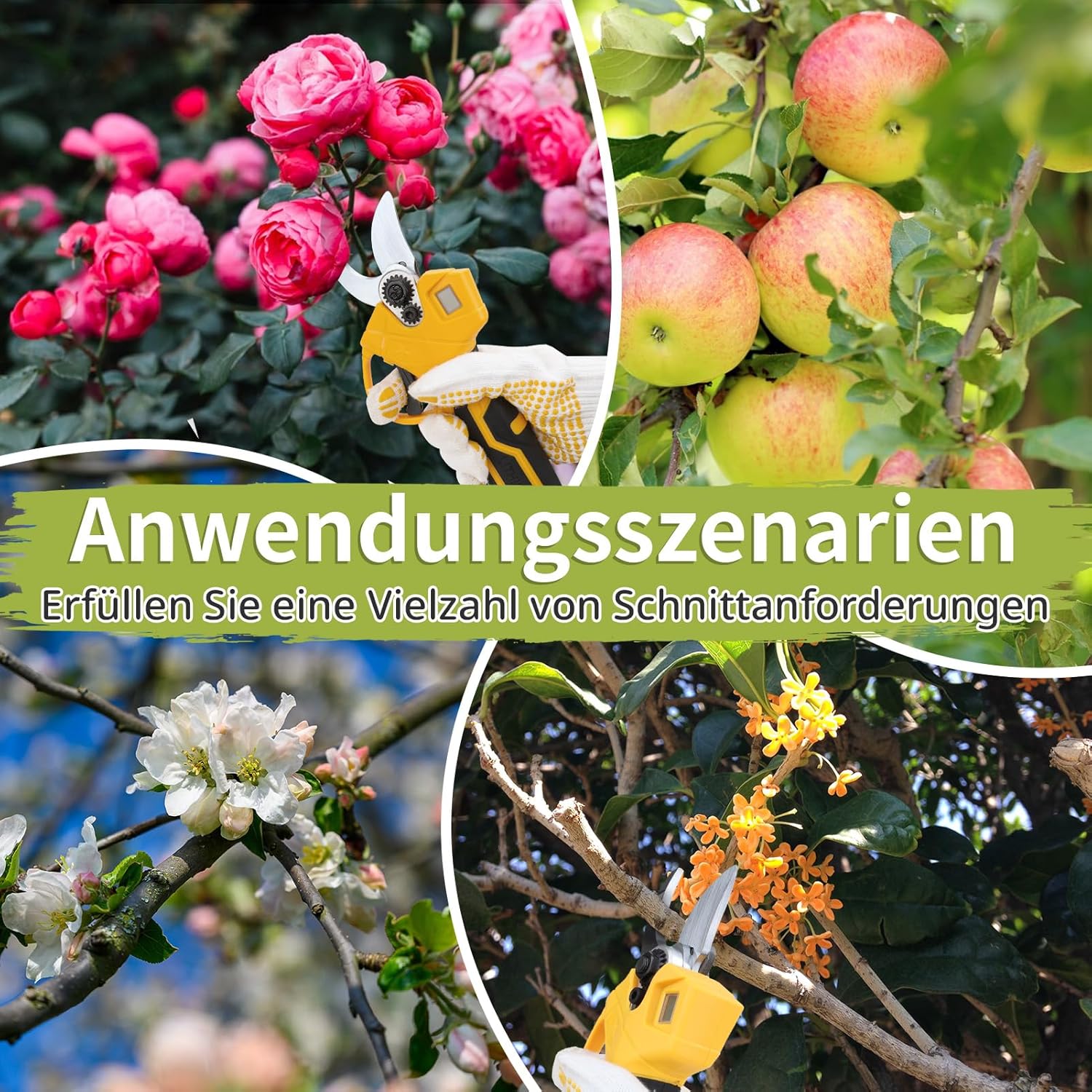 40mm Battery Operated Electric Lopper for Makita 18V Battery Battery with LCD Counter Professional Pruning Garden Tool for Fruit Trees / Pruning (No Battery)