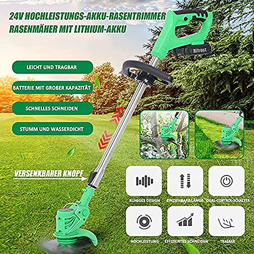 Tagliaerba Senza Fili, con Caricabatteria A Batteria 24V2.0 Tagliaerba Elettrico Manico Telescopico per Il Taglio del Prato Cura del Prato Vialetto Tagliaerba da Giardino Senza Fili : Amazon.it: Giardino e giardinaggio