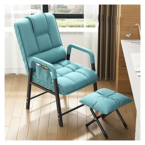 Poltrona con poggiapiedi, sedia reclinabile in velluto, sedia da pranzo con accento per adulti, tessuto moderno e struttura in acciaio, divano da salotto, sedie per il tempo libero, sedia da lettura, : Amazon.it: Casa e cucina