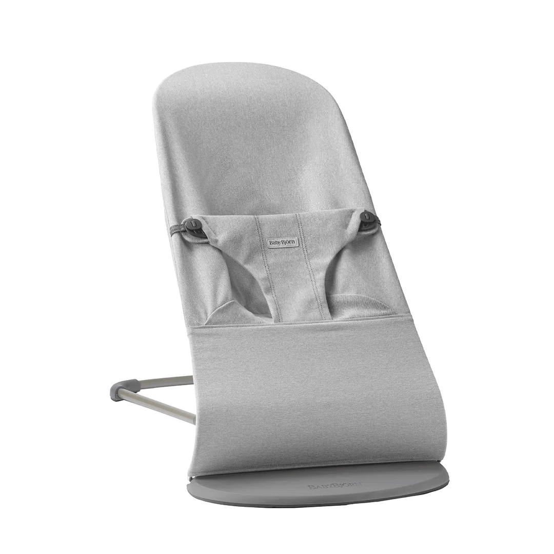 Dondolo BabyBjörn Bliss – Rivestimento mélange tessuto intrecciato grigio chiaro, ergonomico e confortevole