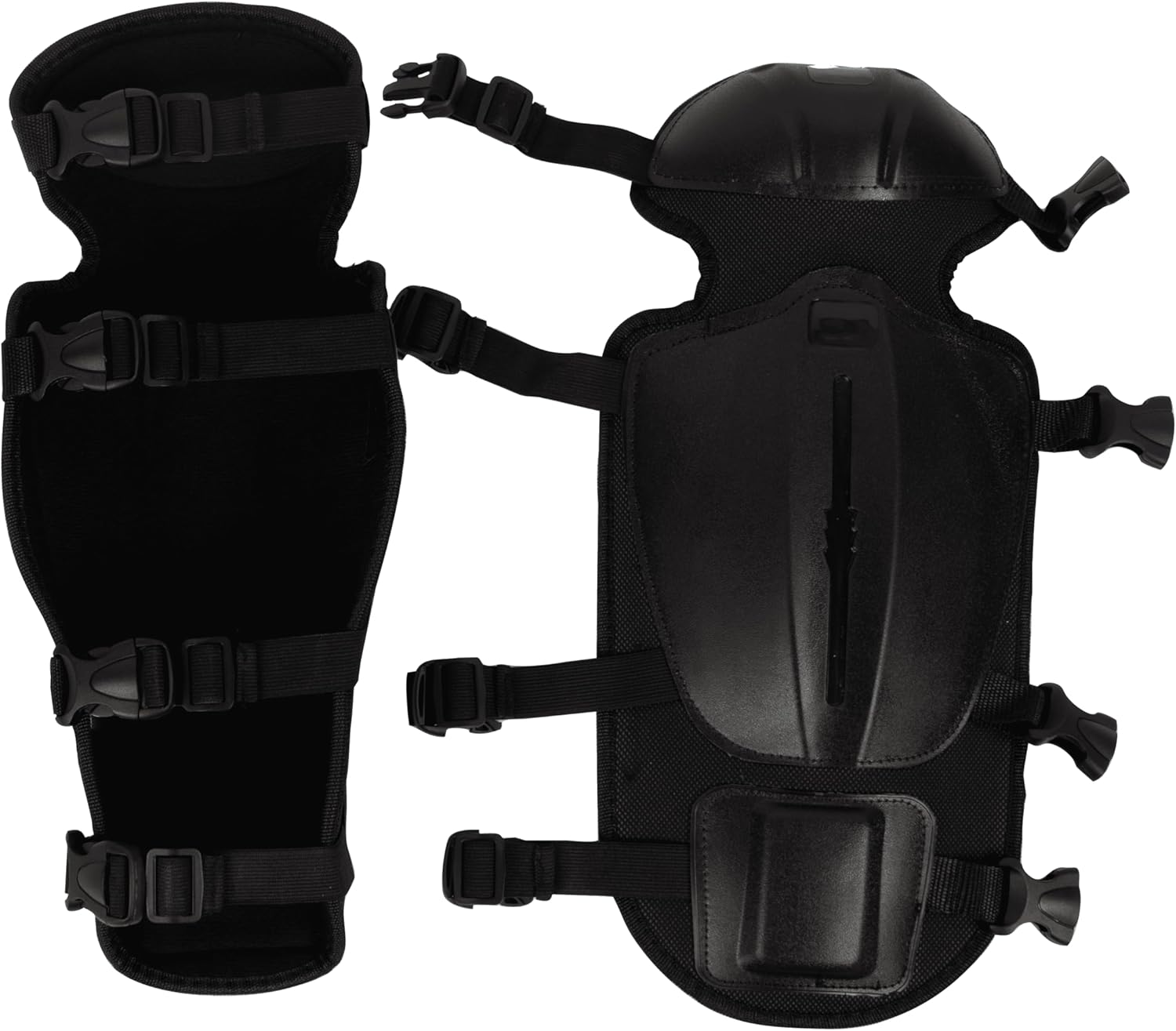 AMA Gambali Protettivi per Decespugliatore con Design Comfort, Colore Nero, Adatti per Giardinaggio, Materiale Antiurto