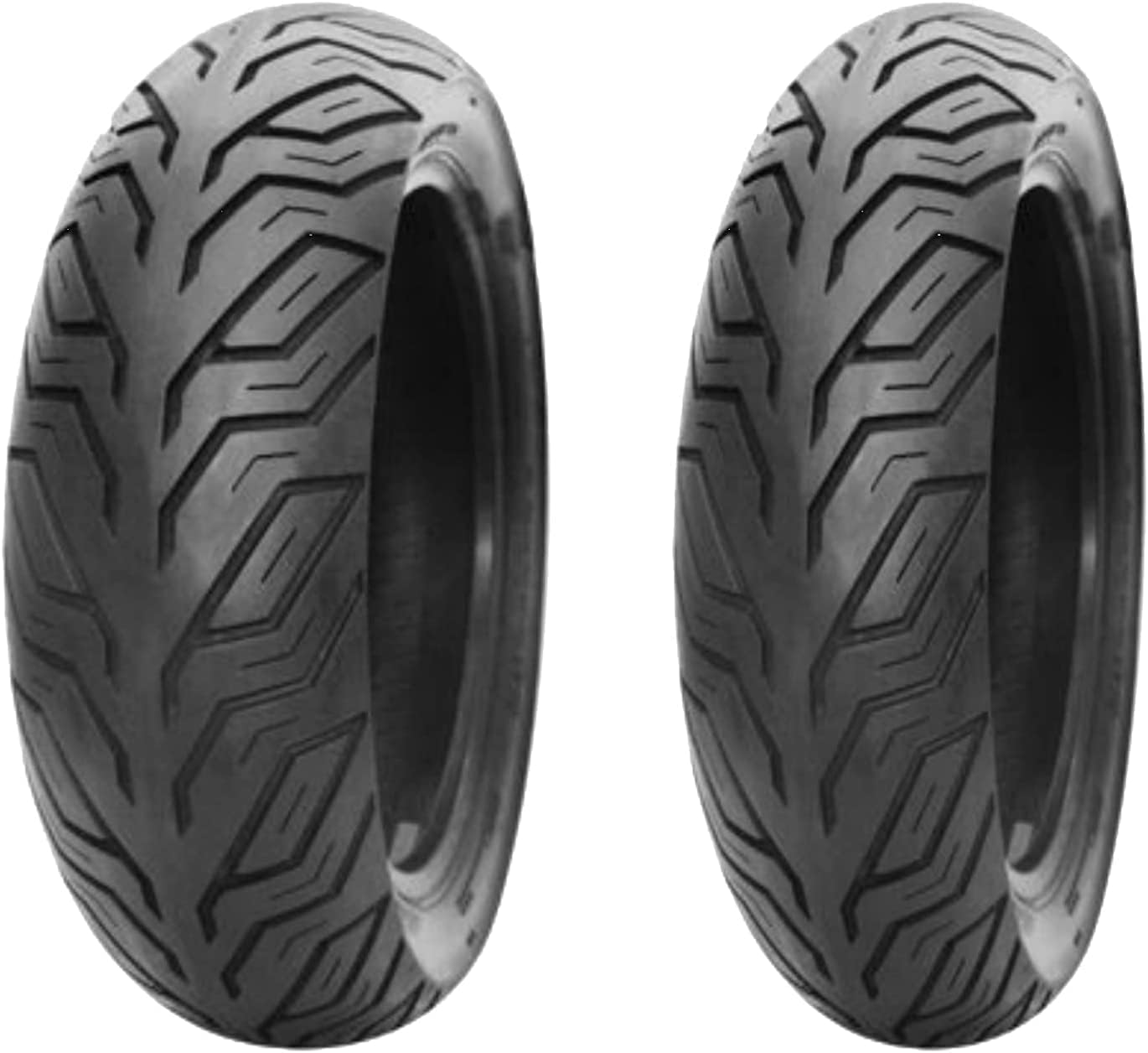 Pair of Deestone Tyres 110/70-11 + 120/70-10 D825 45L Tyres for Piaggio Vespa LX 50 125 150 Motorcycle Scooter