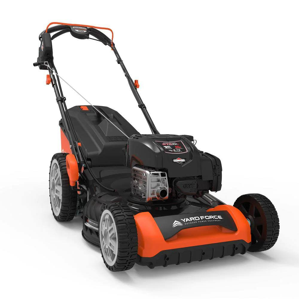 Rasaerba a spinta Yard Force 21 pollici 163 cc Briggs & Stratton RWD a velocità variabile con avviamento elettrico YF22-3N1