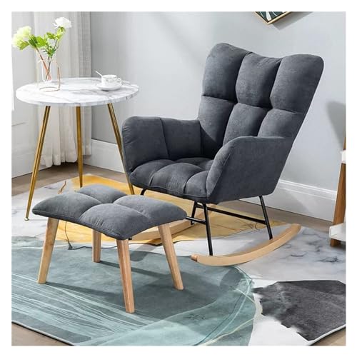 Sedia a dondolo in velluto con ottomana e schienale alto, comoda poltrona a dondolo per soggiorno : Amazon.it: Casa e cucina