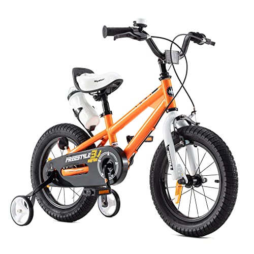 RoyalBaby bicicletta per bambini ragazza ragazzo Freestyle BMX bicicletta bambini bici per bambini 12 pollici arancione : Sport e tempo libero