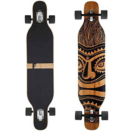 FunTomia Longboard con 3 gradini Flex Drop Through Cruiser tavola completa Mach1 Speed cuscinetti a sfera T Tool : Sport e tempo libero