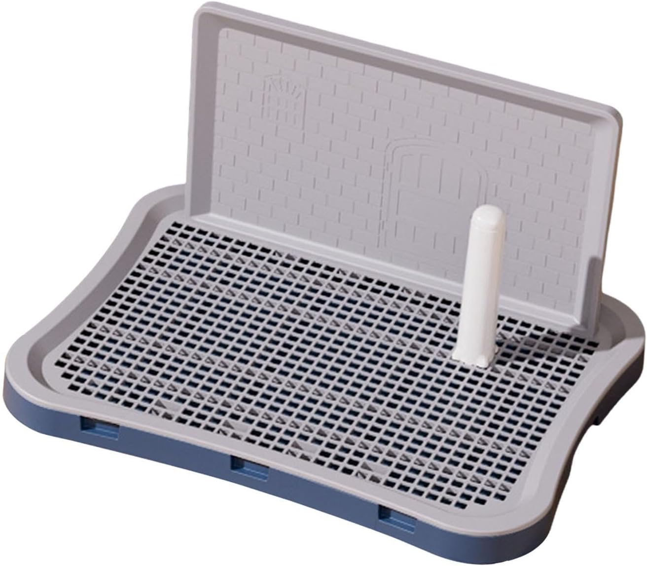 Milageto WC per Cani Cani Porta di pipì con Parete Alta Facile Pulizia Mantieni la lettiera per Cuccioli di Cuccioli a Secco della Zampa per condomini di, Piccolo Blu