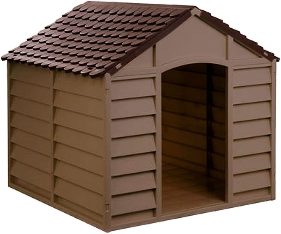 AVANTI TRENDSTORE Cuccia per Cani in Resina Maxi PLASTICA Marrone Taglia Media Grande 78X84X85 CM