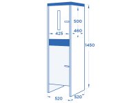 Pressa schiaccia barattoli OMCN 390/A con pompa elettroidraulica, 4 Ton