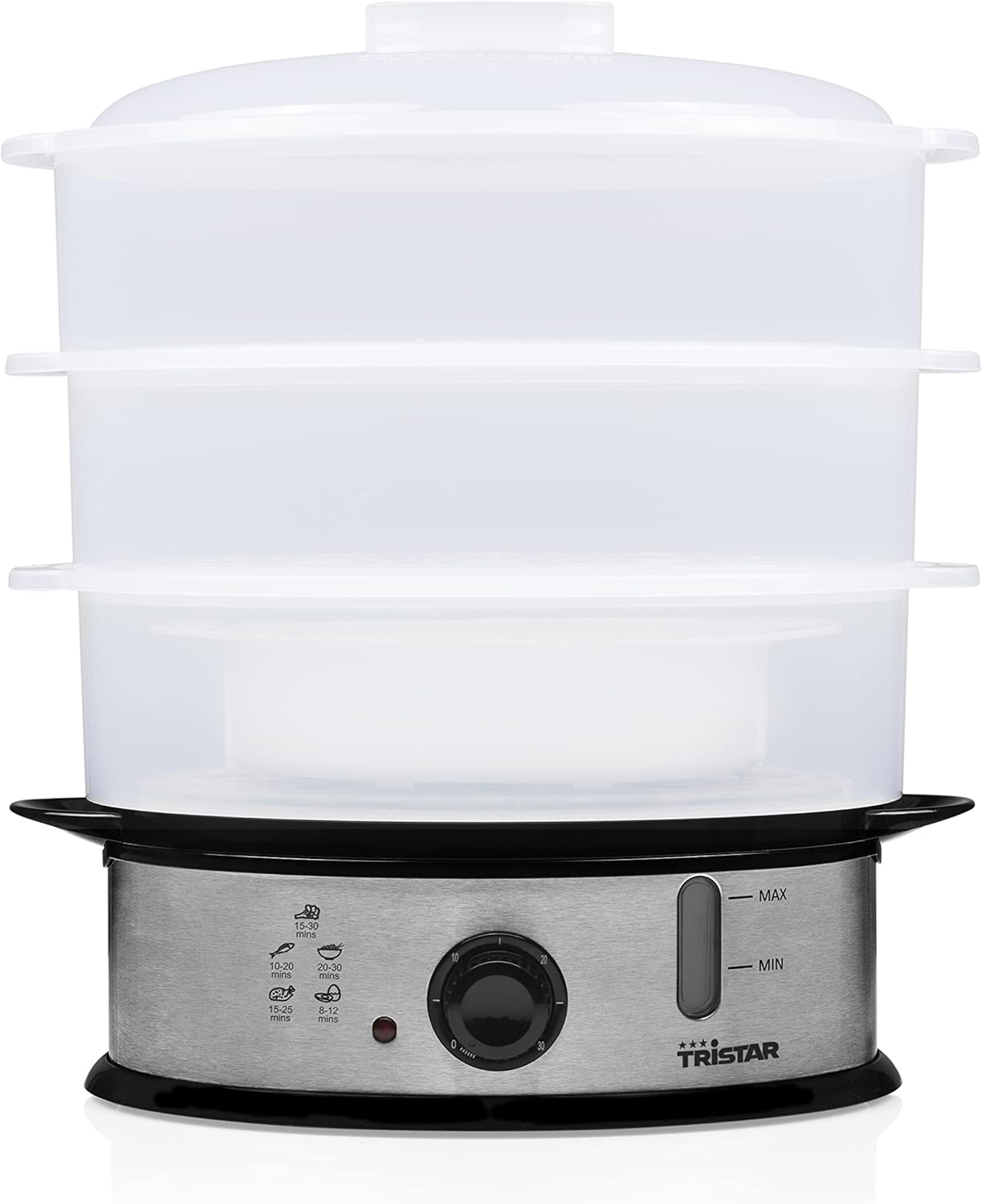 TRISTAR VS-3914 Food Steamer BPA Free, Plastic, Silver, XXL