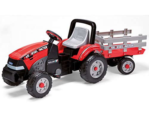 Peg Perego Maxi Diesel Tractor   Trattore a Pedali per Bambini dai 2 Anni con Rimorchio Rimovibile, Sedile Regolabile e Clacson : Giochi e giocattoli