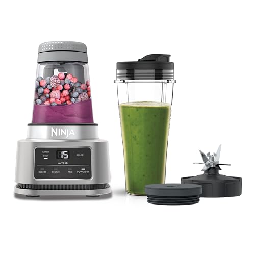 Ninja Foodi Frullatore Power Nutri 2 in 1, 1100 W, tazza 700 ml e ciotola 400 ml con paddle di potenza, per frullati, creme dense e bibite ghiacciate, argento, CB100EU : Amazon.it: Casa e cucina