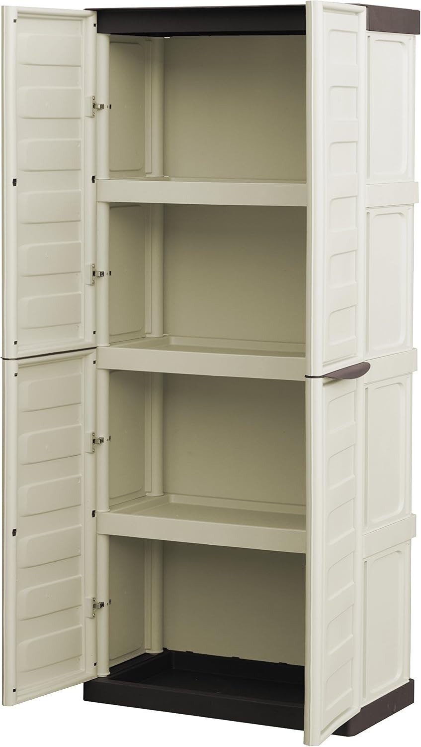 Art Plast S70/TPT Armadio alto da esterno, Plastica, Tortora/Ecrú, 70 x 39 x 16.5 cm