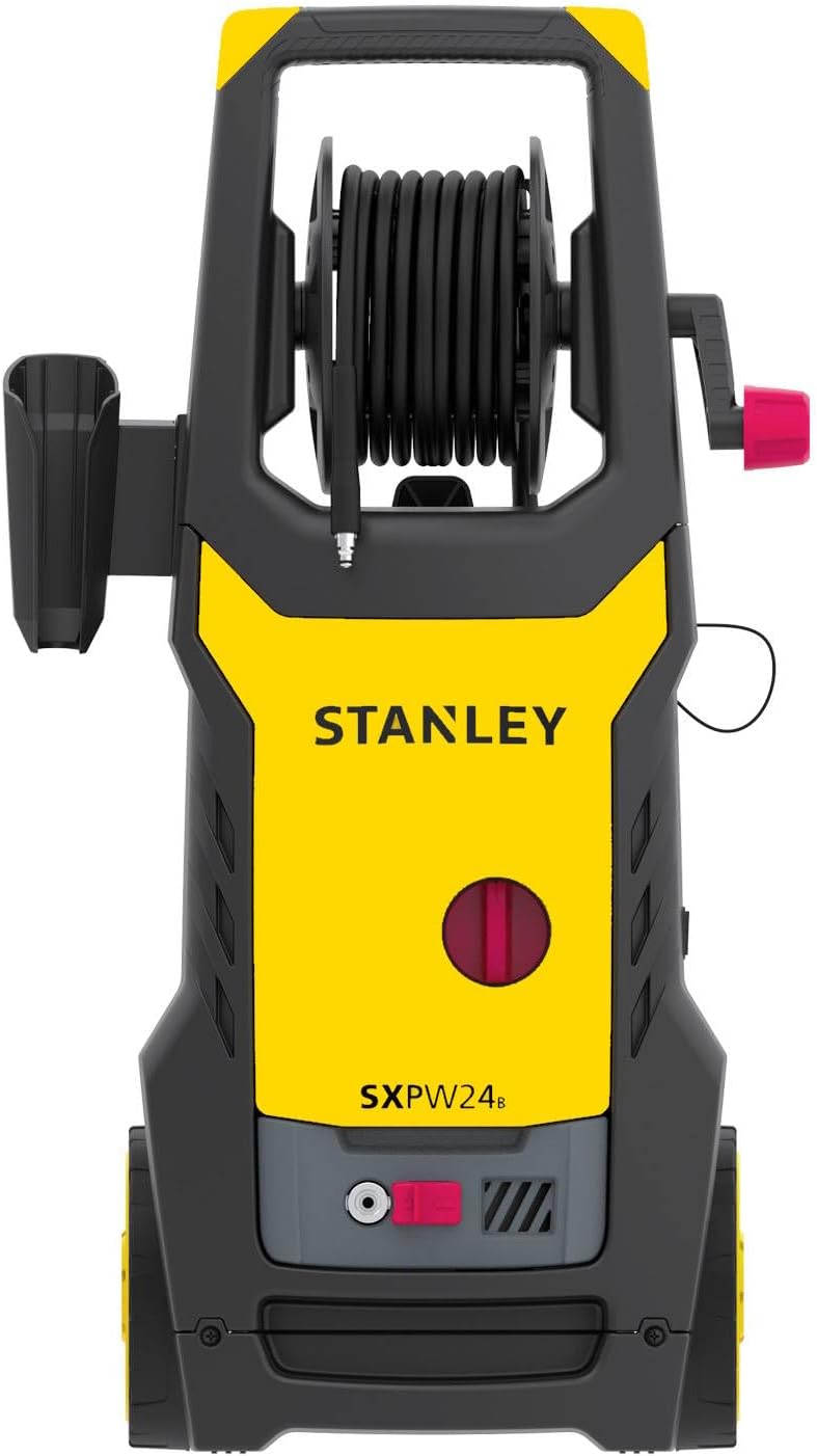 Stanley Pressure Washer SXPW19BX | High Pressure | for Car and Outdoor Home | with Floor Mop and Fixed Brush | Maximum Pressure 150 Bar | Maximum Flow Rate 440 L/H | Absorption 1900 W