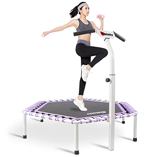Gielmiy Trampolino Silenzioso Fitness Ø 122 cm,con Braccioli Regolabili a 5 Llivelli,Cardio Training per Adulti, per Esercizi Indoor/Giardino, Portata Massima 150 kg : Amazon.it: Sport e tempo libero
