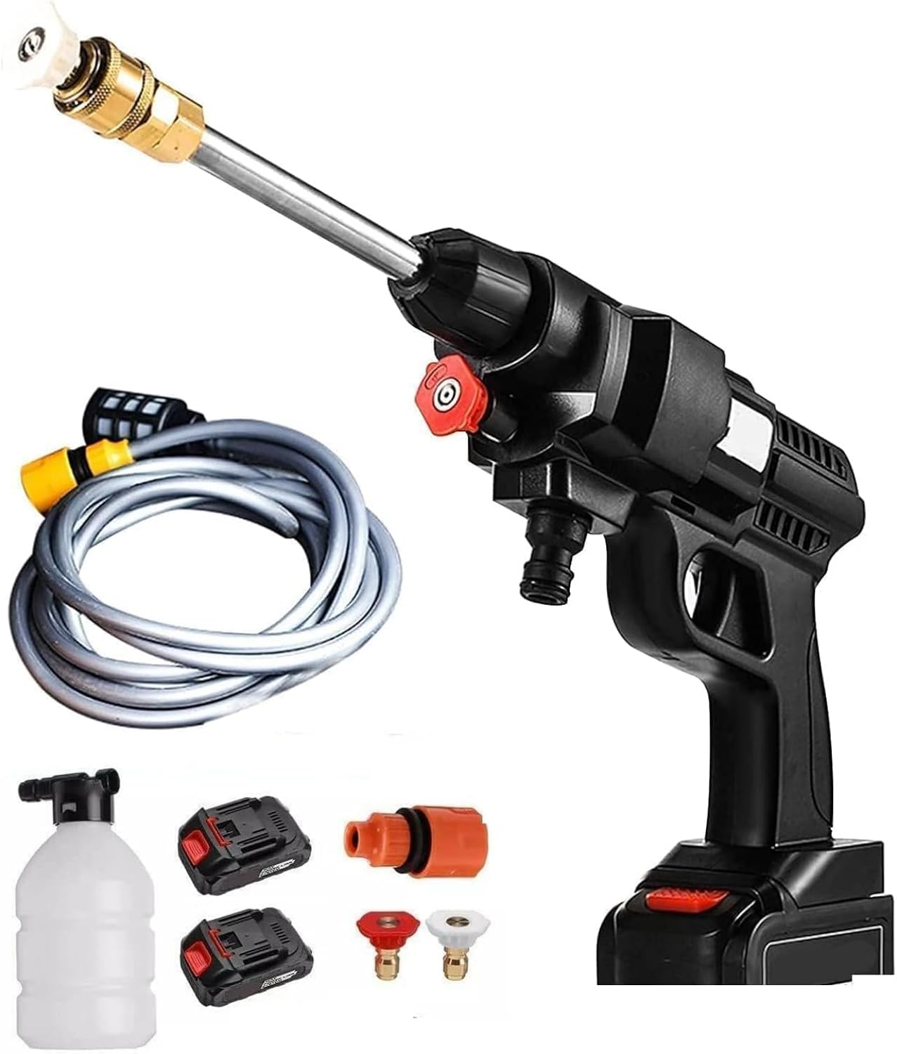 48v 8000mAh Battery Pressure Washer Portable Pressure Washer with 2 Batteries Battery Powered High Pressure Washer for Car Washing Floor Cleaning