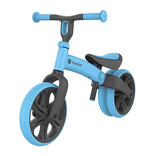 Yvolution 5024450, 5024450 Bici Senza Pedali Junior, Blu, Manubrio e Sedile Regolabili in più Posizioni, Ruote antiforatura da 9 Pollici, Bicicletta Flessibile per Bambini dai 18 Mesi : Giochi e giocattoli