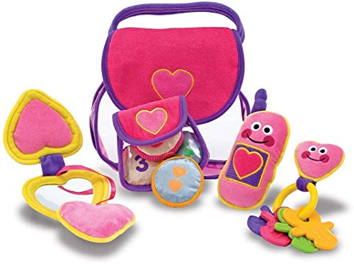 Melissa & Doug Pretty Purse Fill and Spill: First Play Series   1 Free Pair of Baby Socks Bundle [30496] : Giochi e giocattoli